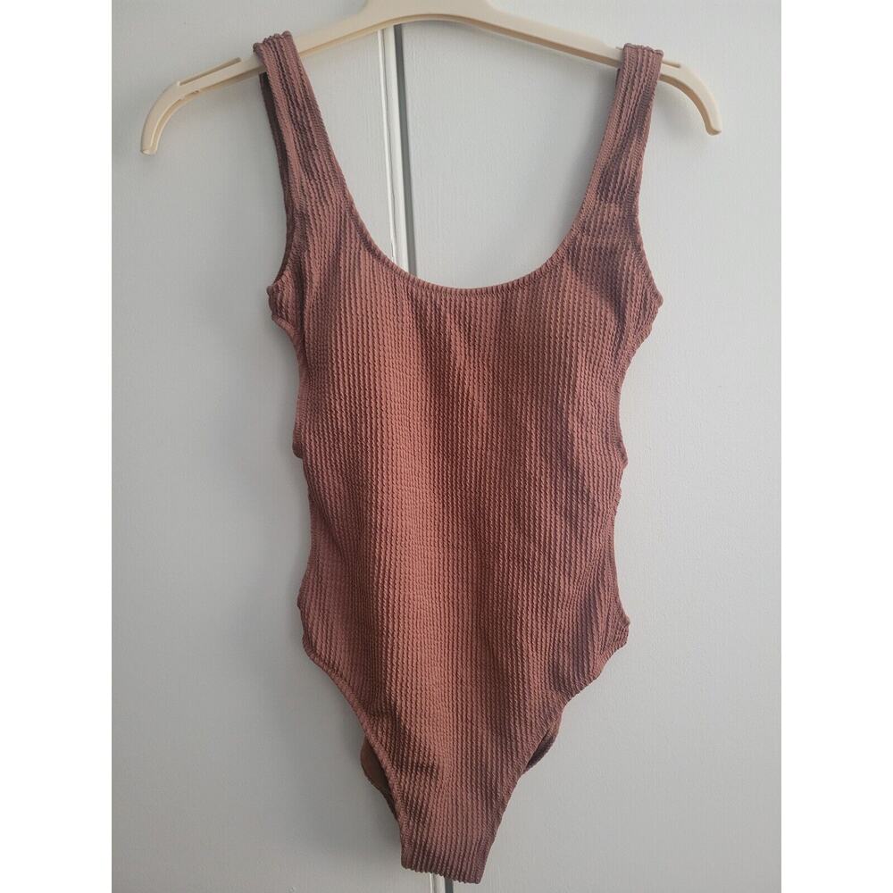 Aerie Women's Brown Out One Piece Swimsuit Small NWOT